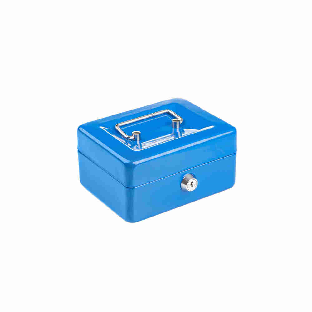 Metal Lockable Cash Box with 2 Keys - 6 Inch (15cm)